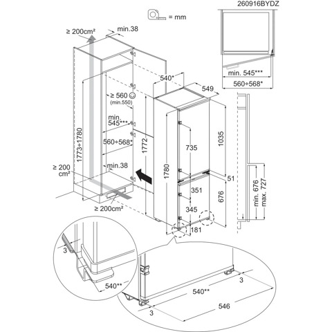 Electrolux Frigorifero Combinato Static Low Frost Classe E LNA6LE18S
