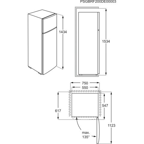 Electrolux Frigorifero Doppia Porta Static Low Frost Classe E LTB1AE24U0
