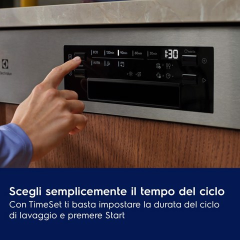 Electrolux Lavastoviglie Incasso 60 Cm - Int. Parziale 14 Coperti Classe B 44 Dba E62IB201SX MADE IN EUROPE