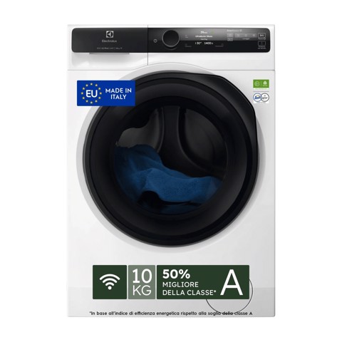 Electrolux Lavatrice Carica Frontale 10 Kg Classe A-50% 1400 Giri MADE IN ITALY EW8F710Y5