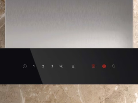 Electrolux LFT826X Cappa aspirante a parete Nero, Acciaio inox A 730 m³/h