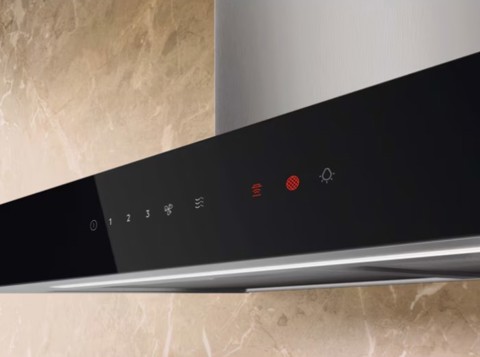 Electrolux LFT829X Cappa aspirante a parete Nero, Acciaio inox A 730 m³/h