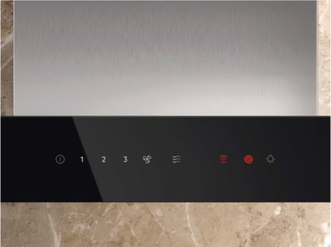 Electrolux LFT829X Cappa aspirante a parete Nero, Acciaio inox A 730 m³/h