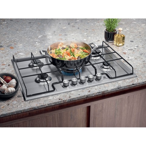Electrolux Piano Gas Comandi Frontali 75 Cm MADE IN ITALY EGS7534X