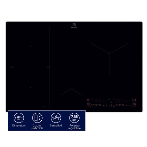 Electrolux Piano Induzione Sense Boil 80 Cm KIS82453I MADE IN EUROPE