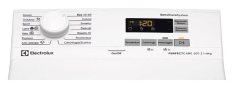 Electrolux SensiCare 600 EW6T526B lavatrice Caricamento dall'alto 6 kg 1151 Giri/min Bianco