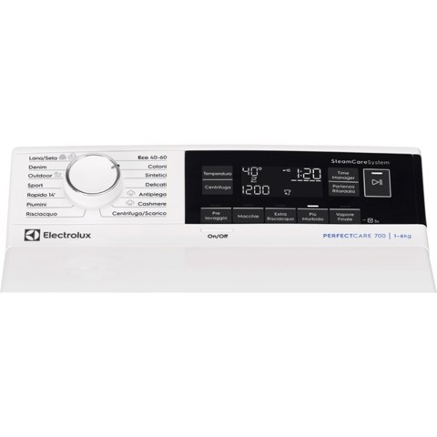 Electrolux SensiCare 600 Lavatrice a carica dall'alto serie 700 SteamCare 6 kg