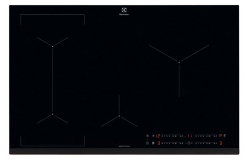 Electrolux Serie 600 LIL83441 piano cottura Nero Superficie piana 78 cm Piano cottura a induzione 4 Fornello(i)