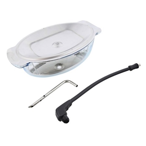 Electrolux S.STEAMKIT accessorio e componente per forno Nero, Acciaio inossidabile, Trasparente Vetro, Acciaio inossidabile Set per cottura a vapore