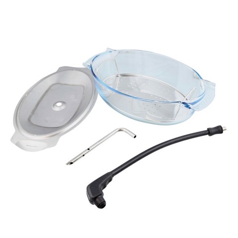 Electrolux S.STEAMKIT accessorio e componente per forno Nero, Acciaio inossidabile, Trasparente Vetro, Acciaio inossidabile Set per cottura a vapore