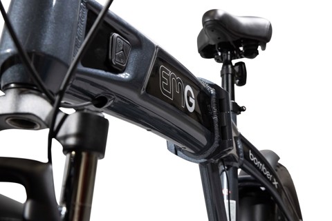 EMG Bomber X - telaio in alluminio pieghevole 17", ruote da 20", doppio freno a disco, batteria 48V 12Ah, cambio Shimano