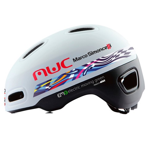 EMG Casco in co-branding con MWC powered by GIVI, omologato con luce led posteriore intermittente