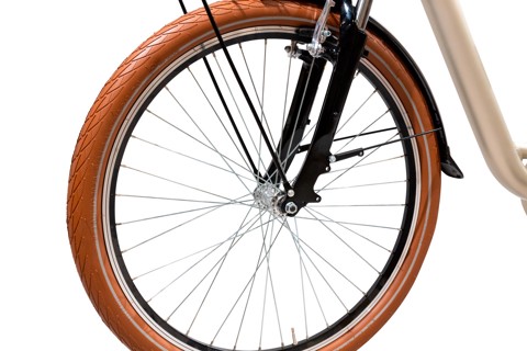 EMG  Bici Elettrica City-bike vintage Audrey con ruota da 26", freni V-brake, motore 250W batteria ultra slim 13Ah, cambio Shimano
