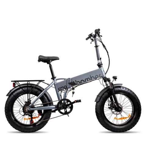 EMG  Bici Elettrica Fat Bike Bomber 250W con telaio 17" foldable, ruota 20", Freni a disco a/p, Cambio Shimano e batteria 10Ah