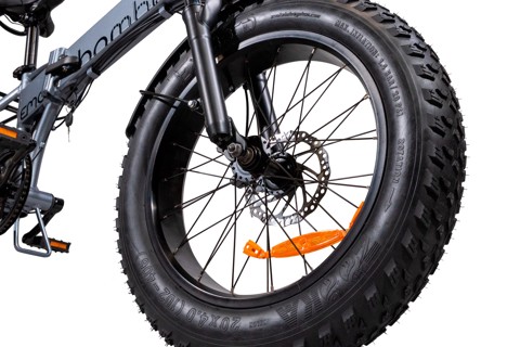 EMG  Bici Elettrica Fat Bike Bomber 250W con telaio 17" foldable, ruota 20", Freni a disco a/p, Cambio Shimano e batteria 10Ah