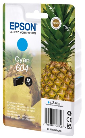 Epson 604 ananas cartuccia inchiostro originale ciano 1pz