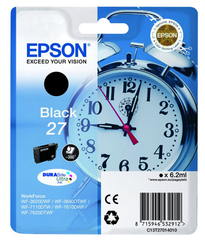 Epson 27 sveglia cartuccia inchiostro originale nero 1pz