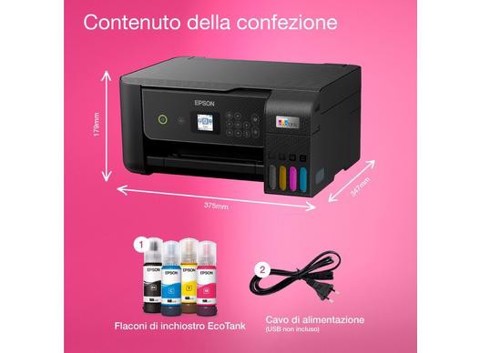 Epson EcoTank ET-2870 Ad inchiostro A4 5760 x 1440 DPI 33 ppm Wi-Fi