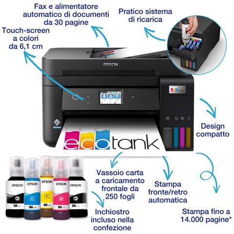 Epson EcoTank ET-4800 stampante multifunzione a serbatoio