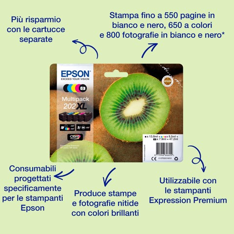 Epson Kiwi Singlepack Black 202 Claria Premium Ink