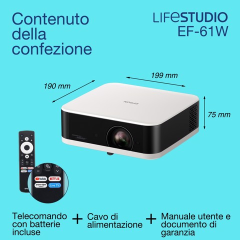 Epson Lifestudio Pop — EF-61W Bianco diamante