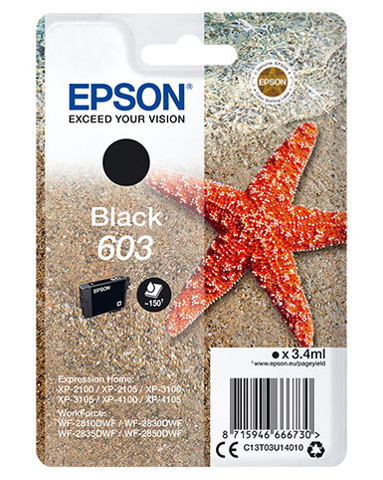 Epson 603 stella marina cartuccia inchiostro originale nero 1pz