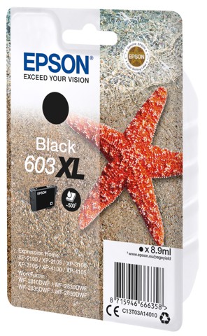 Epson 603XL stella marina cartuccia inchiostro originale nero XL 1pz