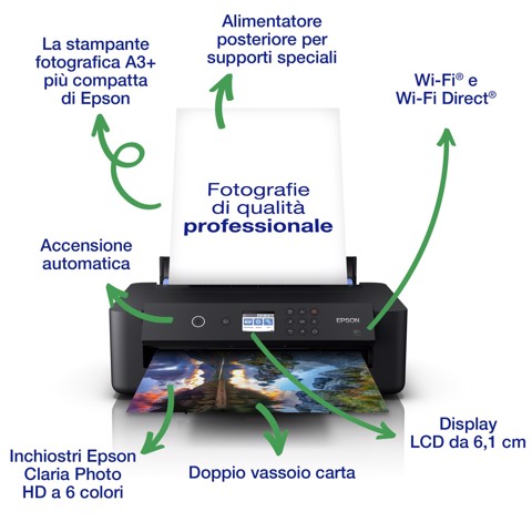Epson Stampante inkjet wireless A3+ Expression Photo HD XP-15000