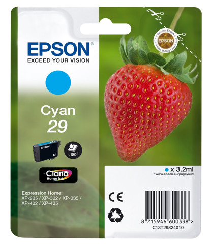 Epson 29 fragola cartuccia inchiostro originale ciano 1pz