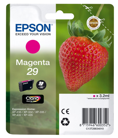 Epson 29 fragola cartuccia inchiostro originale magenta 1pz