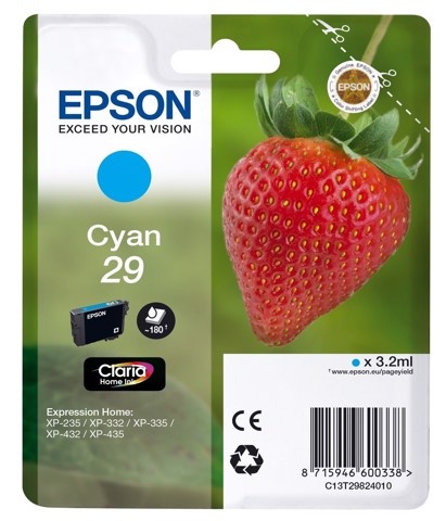 Epson Strawberry Cartuccia Ciano T29 Claria