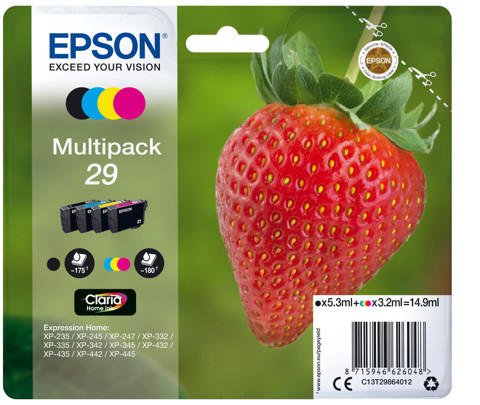 Epson 29 fragola Multipack cartuccia d'inchiostro 4 colori (BK/C/M/Y)