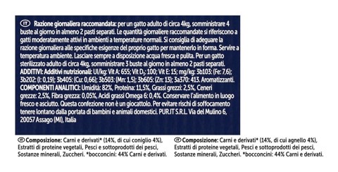 Felix 12480142 Le GHIOTTONERIE per Gatto con coniglio e agnello 4x85 g