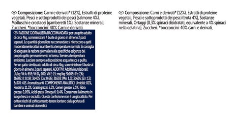 Felix 12480170 Sensations Jellies per gatto Adulto con Salmone e Trota 4x85 g