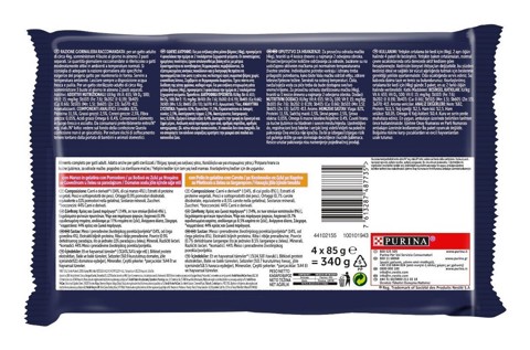 Felix 12480383 Sensations Jellies per gatto Adulto con Manzo e Pomodoro, Polloe Carote 4x85 g