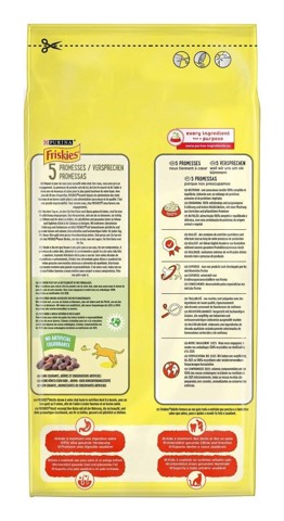 Friskies PURINA Adult con un gustoso mix di Manzo e Pollo e con Verdure in confezione da 2kg