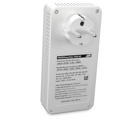 FRITZ!Powerline 1240 AX WLAN Set 1200 Mbit/s Collegamento ethernet LAN Wi-Fi Bianco 2 pz