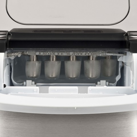 G3 Ferrari ARTIKO Macchina per ghiaccio portatile 12 kg/24h Nero, Acciaio inossidabile