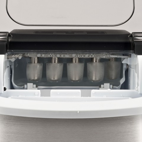 G3 Ferrari ARTIKO Macchina per ghiaccio portatile 12 kg/24h Nero, Acciaio inox
