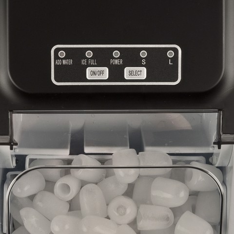 G3 Ferrari ARTIKO Macchina per ghiaccio portatile 12 kg/24h Nero, Acciaio inox