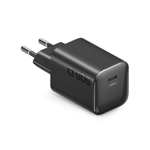 GaN wall charger 1x type-C 45W, black