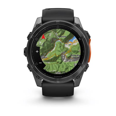 Garmin Fenix 8 3,56 cm (1.4") AMOLED 51 mm Digitale 454 x 454 Pixel Touch screen Grigio Wi-Fi GPS (satellitare)