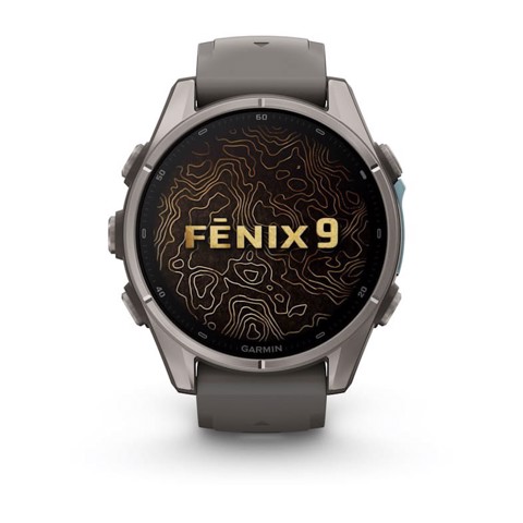 Garmin fēnix 9 3,3 cm (1.3") AMOLED 43 mm Digitale 416 x 416 Pixel Touch screen Titanio Wi-Fi GPS (satellitare)