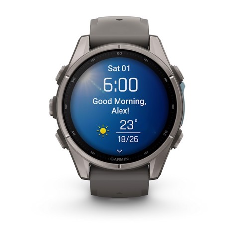 Garmin fēnix 9 3,3 cm (1.3") AMOLED 43 mm Digitale 416 x 416 Pixel Touch screen Titanio Wi-Fi GPS (satellitare)
