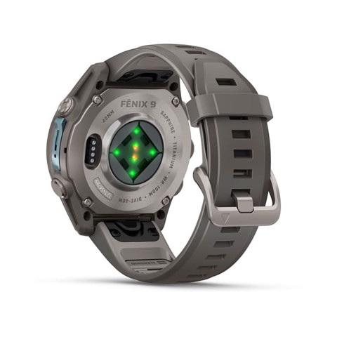 Garmin fēnix 9 3,3 cm (1.3") AMOLED 43 mm Digitale 416 x 416 Pixel Touch screen Titanio Wi-Fi GPS (satellitare)