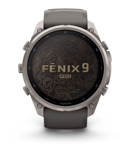 Garmin fēnix 9 Pro 3,81 cm (1.5") AMOLED 51 mm Digitale 466 x 466 Pixel Touch screen Titanio Wi-Fi GPS (satellitare)