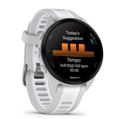 Garmin Forerunner 165 3,05 cm (1.2") AMOLED Digitale 390 x 390 Pixel Touch screen Grigio GPS (satellitare)
