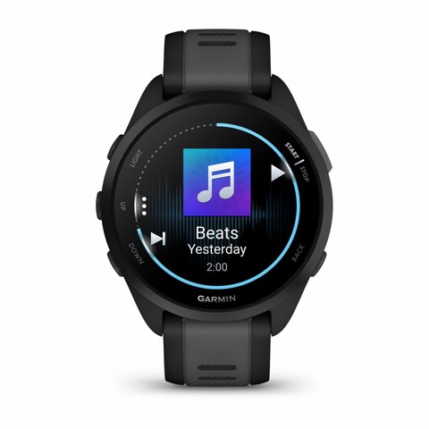 Garmin Forerunner 165 Music 3,05 cm (1.2") AMOLED 43 mm Digitale 390 x 390 Pixel Touch screen Nero GPS (satellitare)
