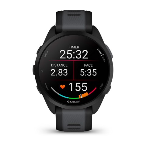 Garmin Forerunner 165 Music 3,05 cm (1.2") AMOLED 43 mm Digitale 390 x 390 Pixel Touch screen Nero GPS (satellitare)