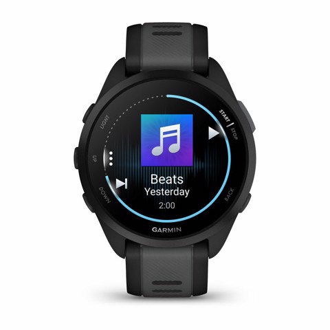 Garmin Forerunner 165 Music 3,05 cm (1.2") AMOLED 43 mm Digitale 390 x 390 Pixel Touch screen Nero GPS (satellitare)